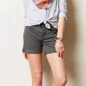 Anthropologie Pilcro Stet Rolled-Up Hem Denim Shorts Grey size 26